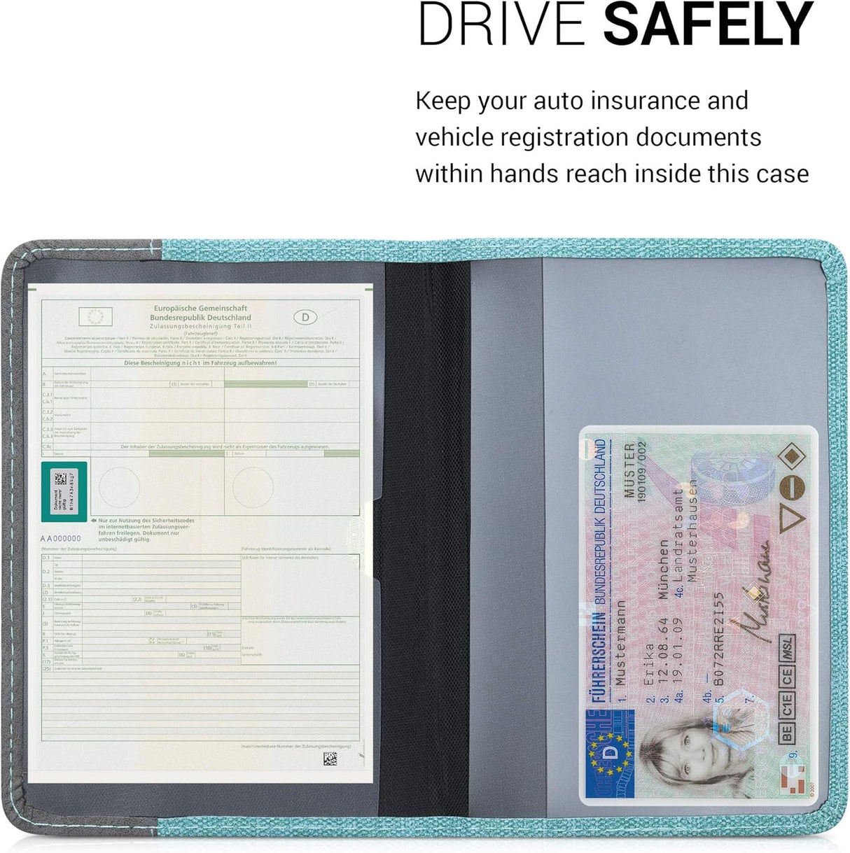 kwmobile Driving License Passport Holder - Faux Leather