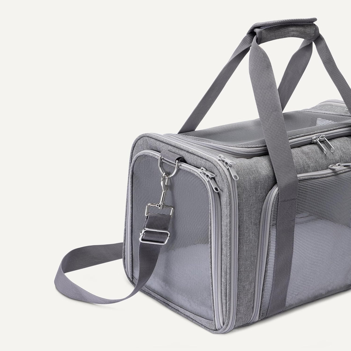Amazon Basics Soft Pet Carrier - Grey, airline-approved and foldable