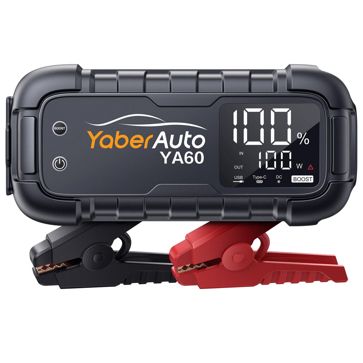 YaberAuto YA60 Power Bank Jump Starter with LCD display and LED flashlight