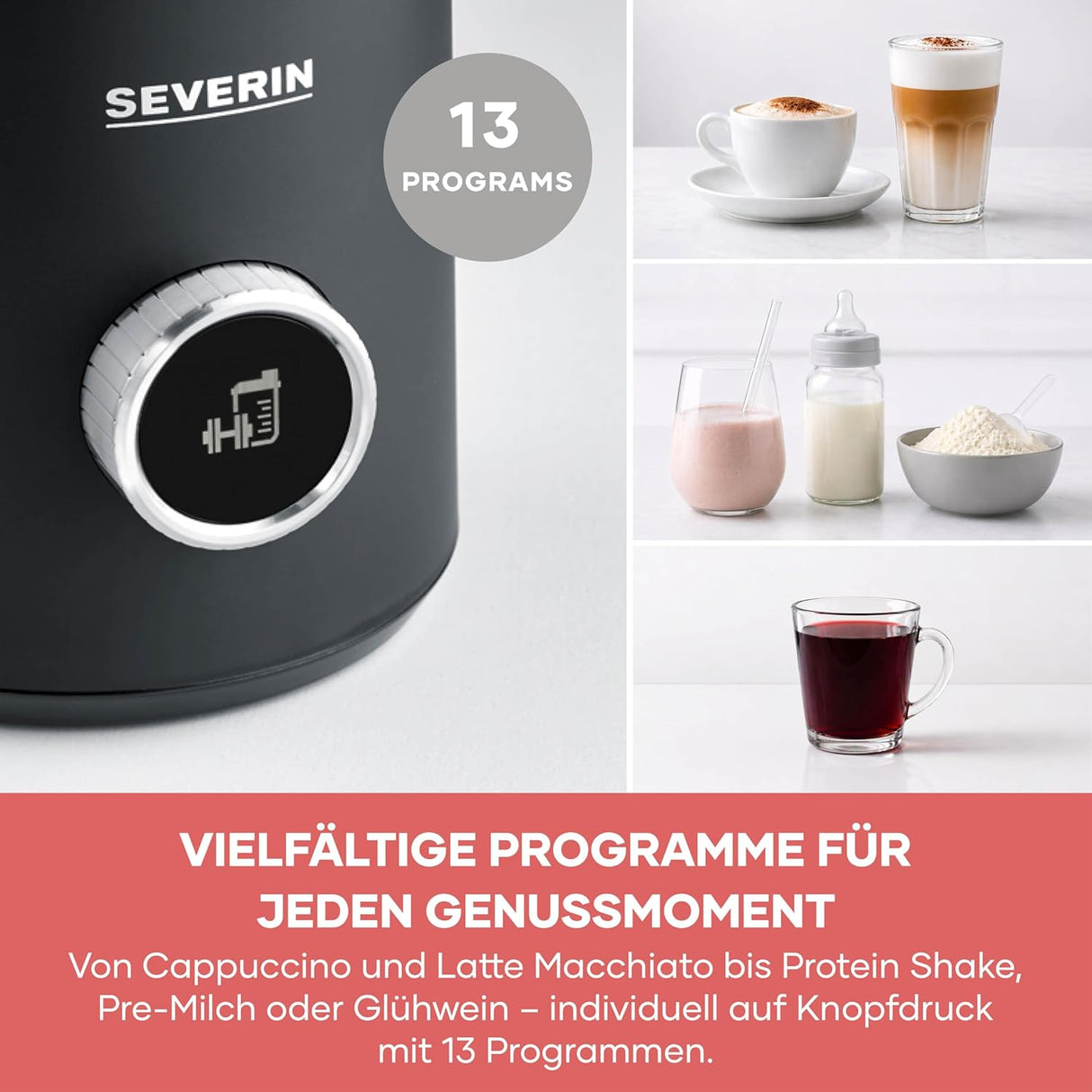 SEVERIN Induction Milk Frother Spuma - 700ml Capacity, Induction Technology