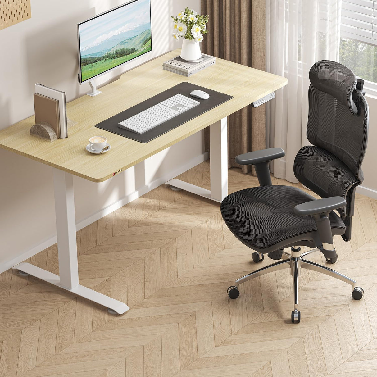 SIHOO M56B Ergonomic Office Chair - Black with Lumbar Support and Adjustable Headrest