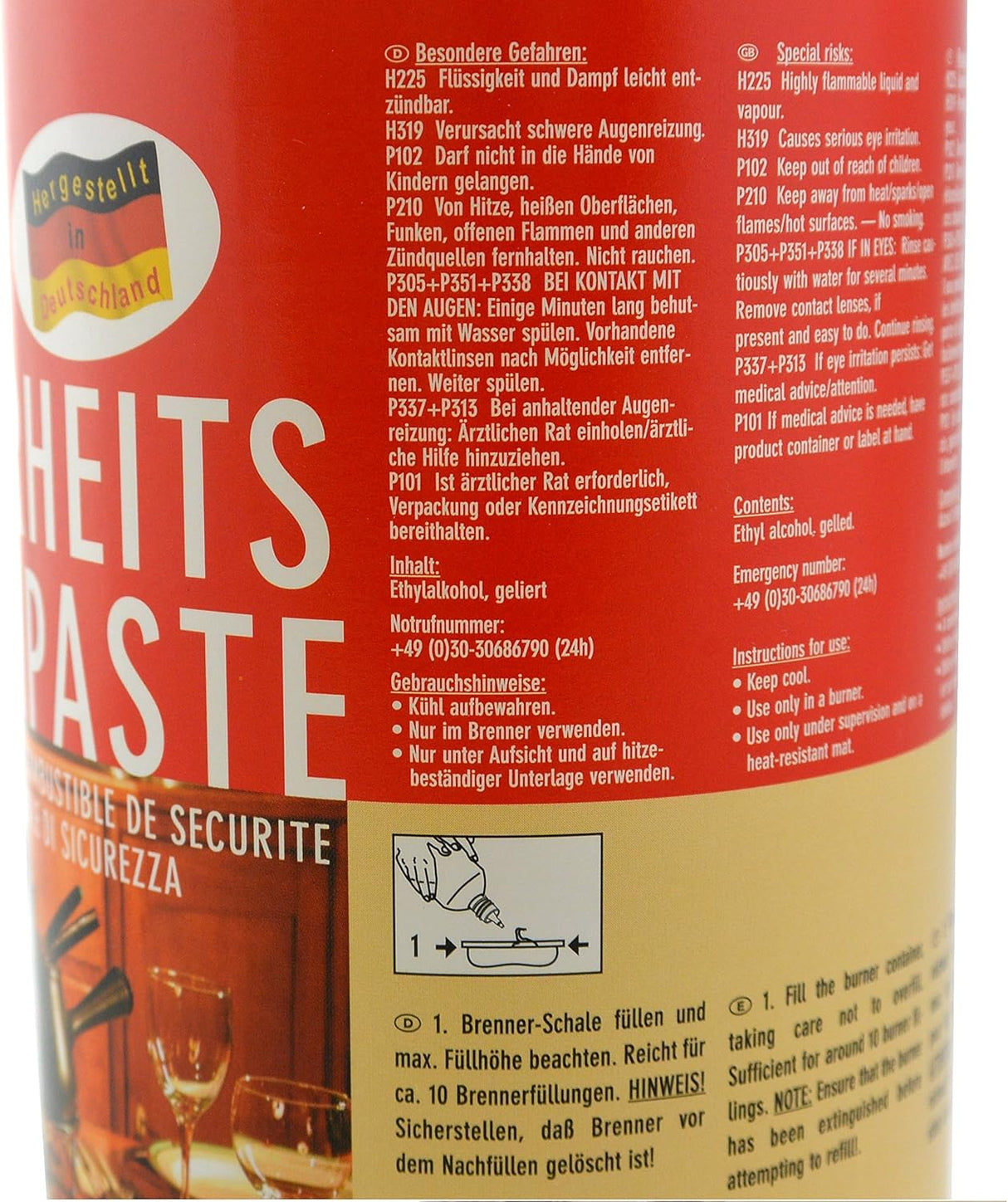 STYX Ambiente Safety Fuel Paste - 1000ml Organic Alcohol