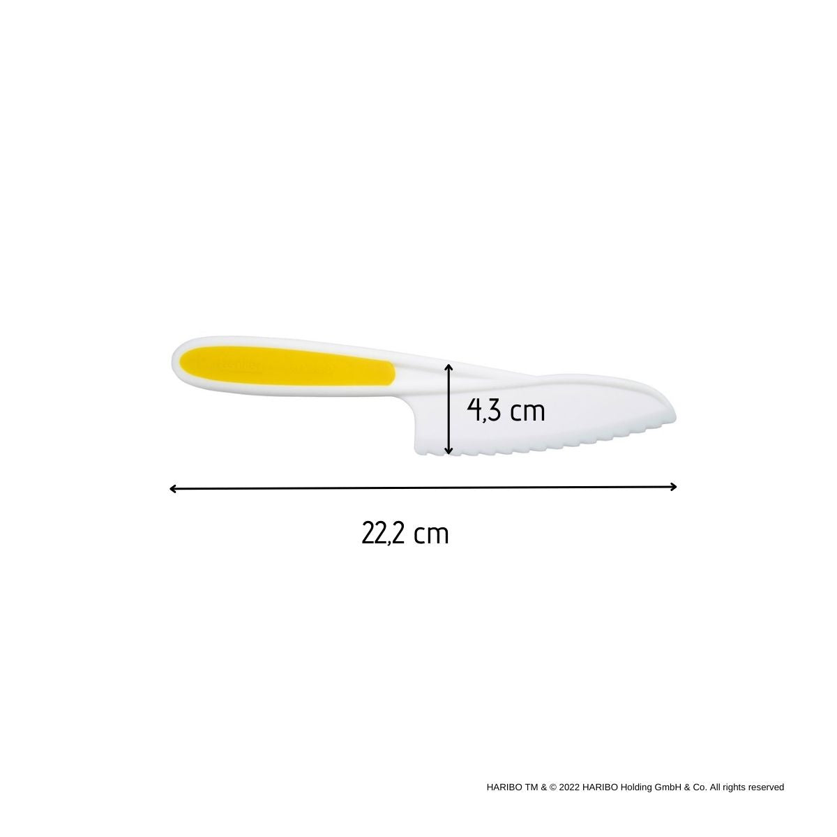 Zenker Haribo Children's Plastic Kitchen Knife - Serrated plastic blade with yellow handle