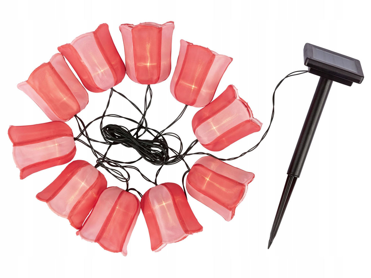 Livarno Home Outdoor Solar String Lights Pink 3 cm Garland
