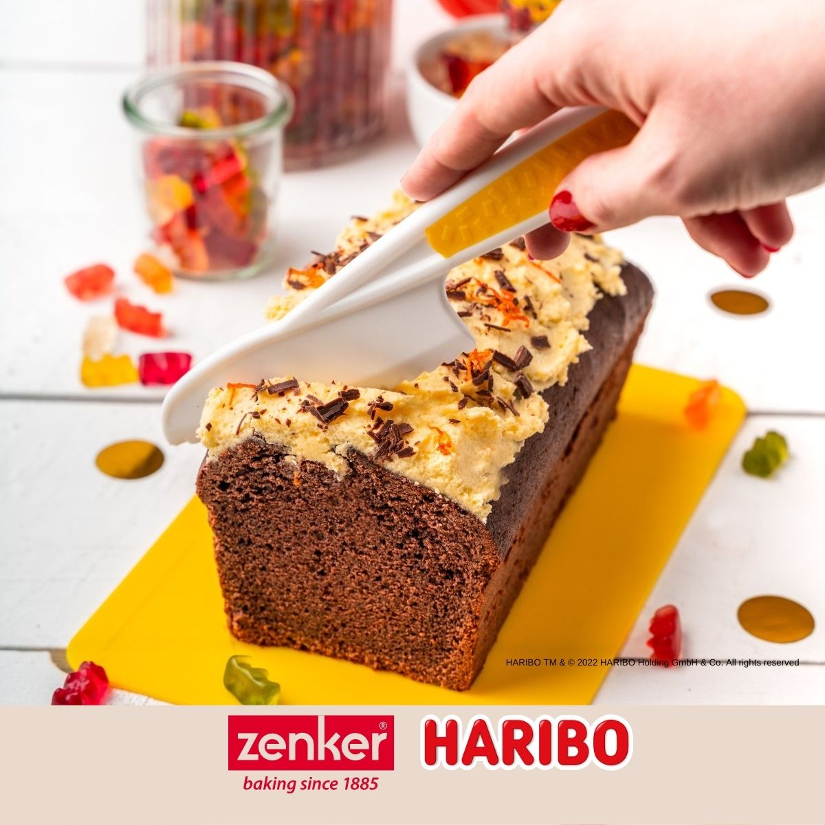 Zenker Haribo Children's Plastic Kitchen Knife - Serrated plastic blade with yellow handle