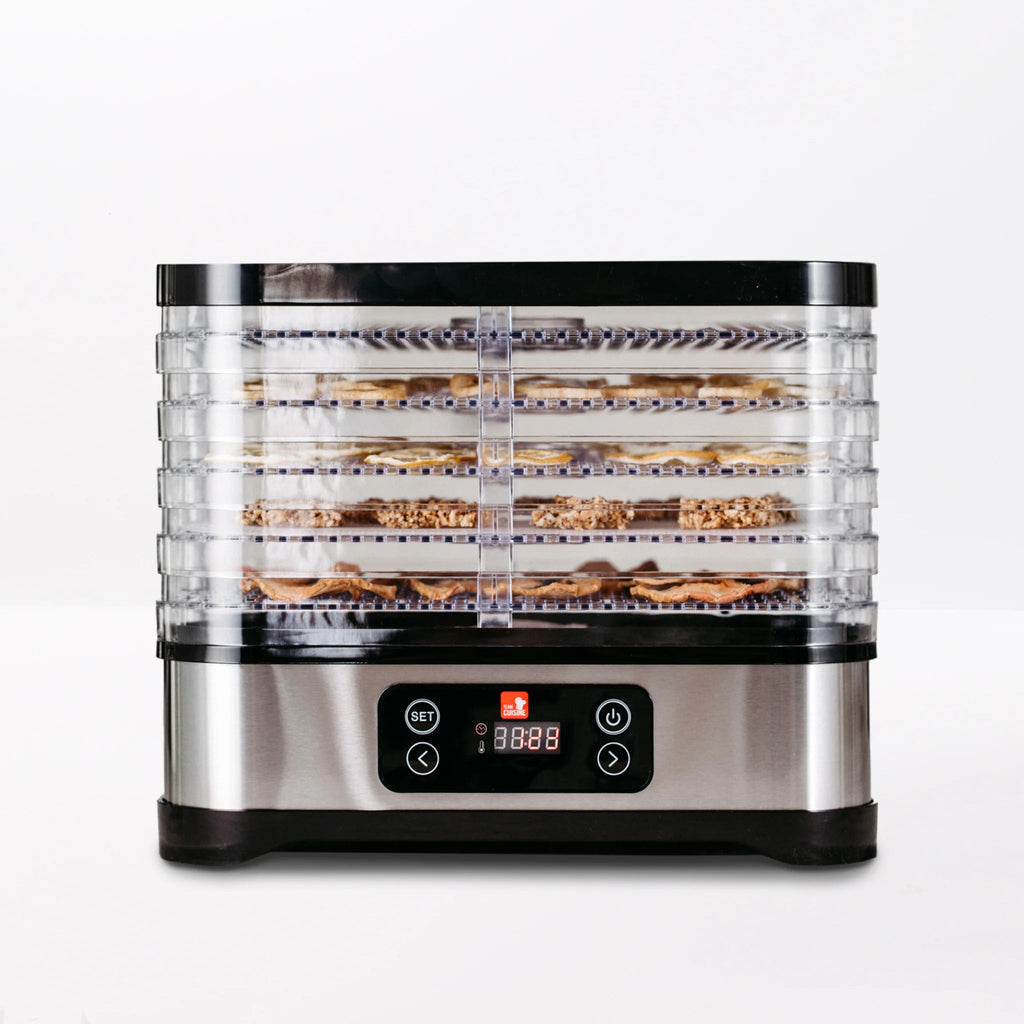 TEAM CUISINE Food Dehydrator - 250W with 5 Stainless Steel Trays and Digital Control