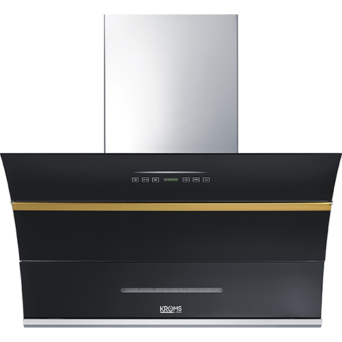 KromsLine KC-Prime-900-TC-BK Decorative Hood - 90cm Black Glass