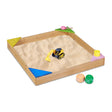 Relaxdays Fir Wood Sandpit with Corner Seats - Outdoor Play