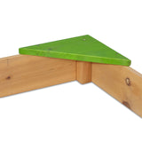 Relaxdays Fir Wood Sandpit with Corner Seats - Outdoor Play