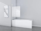 Schulte Bathtub Screen 1-Piece 80x140 cm Real Glass Chrome