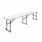 Plastic Backless Outdoor Bench 183 x 28 cm