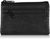 kwmobile RFID Key Case Zippered Black Imitation Leather