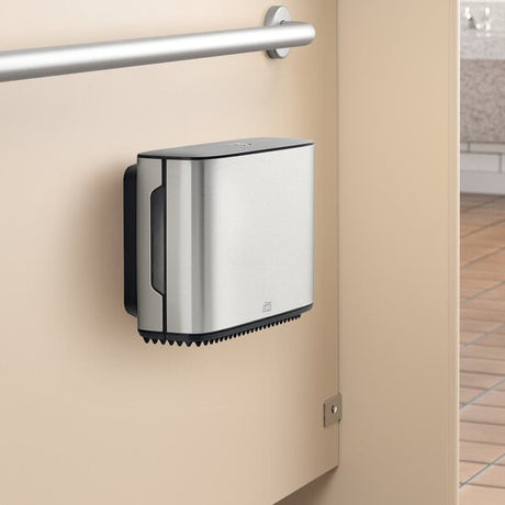 Tork Image Mini Jumbo T2 Toilet Paper Dispenser - Stainless Steel Double Roll