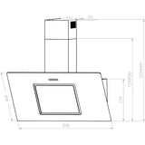 Respekta Headless Hood, 90 Cm Bias Hood With Air Extraction & Recycling