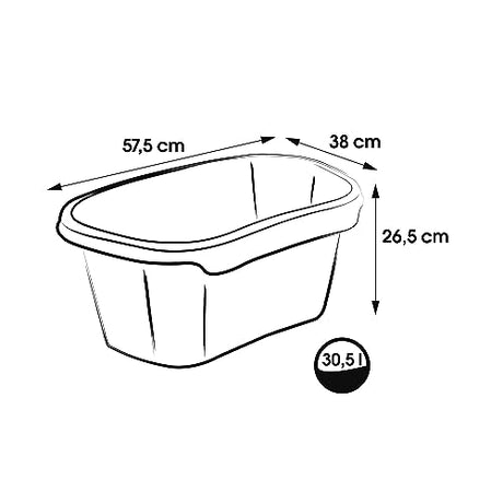 Keeeper Laundry Basket With Hip Support, 30.5 L, Ergonomic Comfort