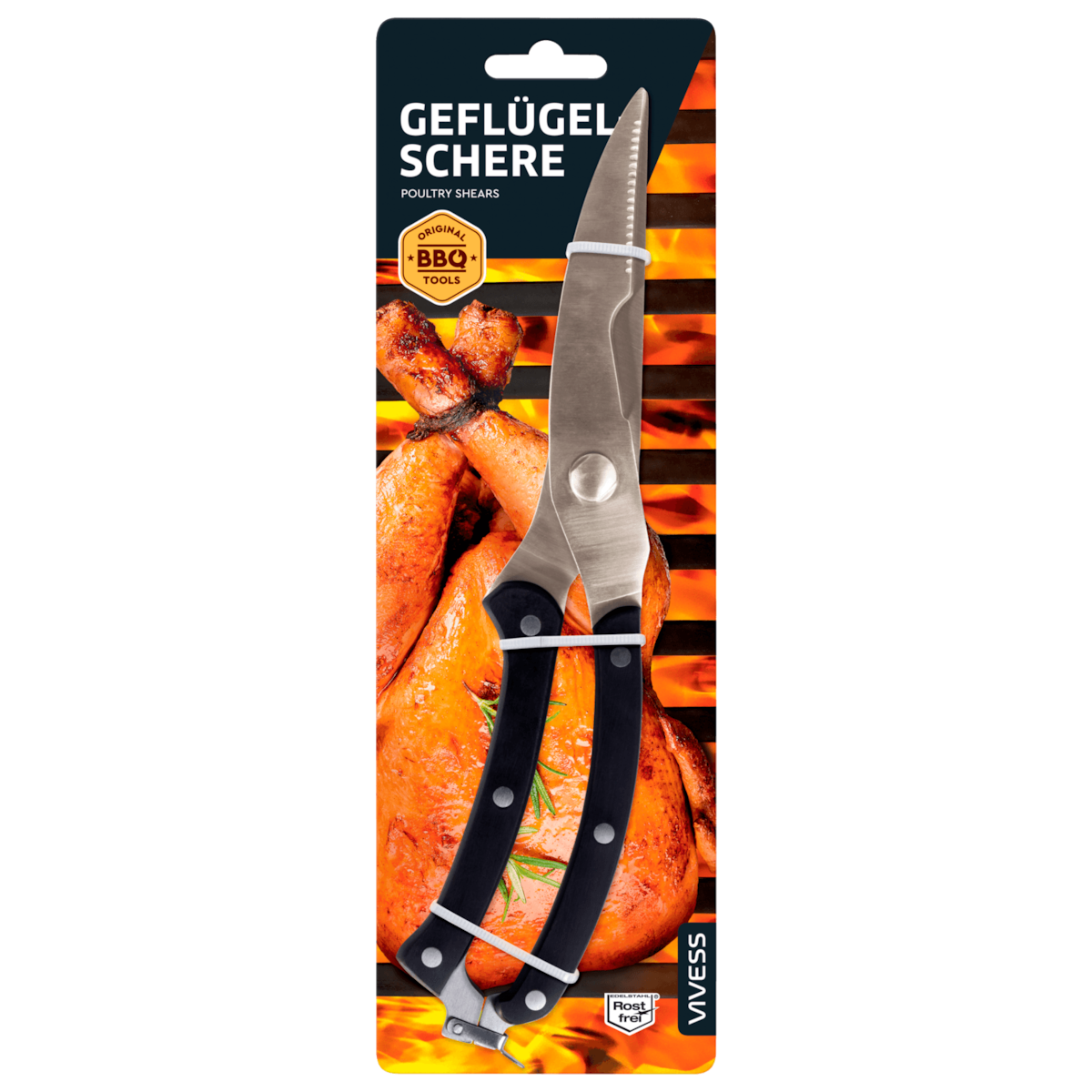 Vivess Poultry Shears - Spring-Loaded Blades