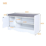 Heute Shoe Bench Shoe Rack With Cushion For 4-6 Pairs Of Shoes