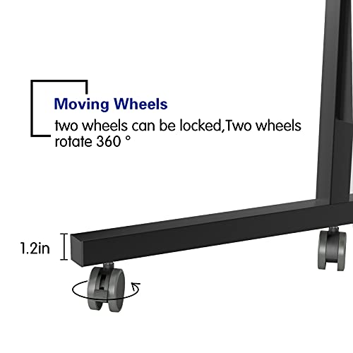 Dlandhome Laptop Stand - Adjustable Height With Movable Wheels For Comfort