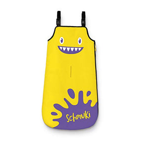 Schmuki Children's Dirt Bag Foot Muff designed for car seats and buggies, featuring adjustable straps.