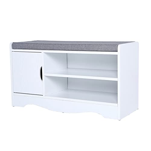 Heute Shoe Bench Shoe Rack With Cushion For 4-6 Pairs Of Shoes