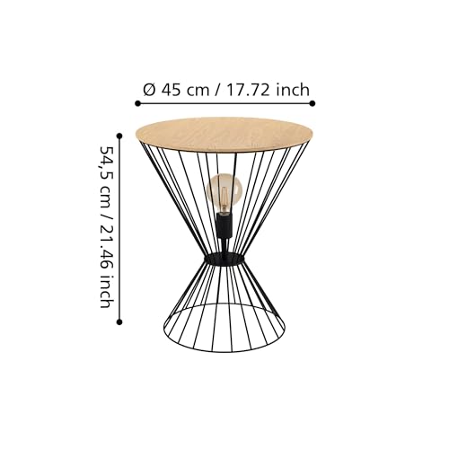 Eglo Desierto Table With Lighting - Illuminated Side Table With Step Switch