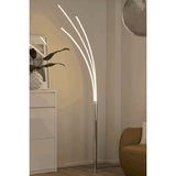 Livarno Home LED Floor Lamp, 19W Integrated, Gray