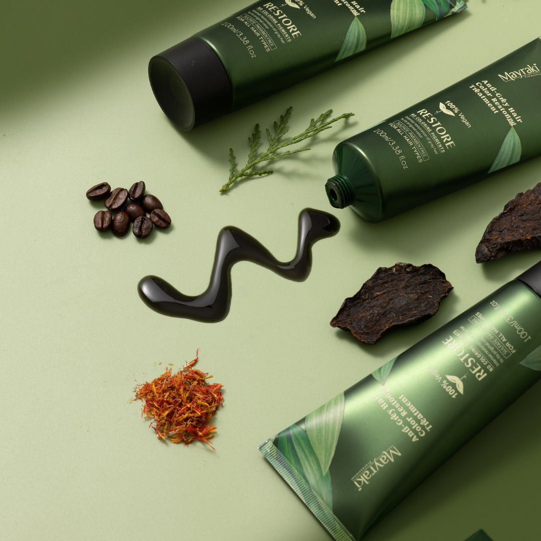 Mayraki Anti Grey Hair Color Restoring Treatment Natural Melanin Boost