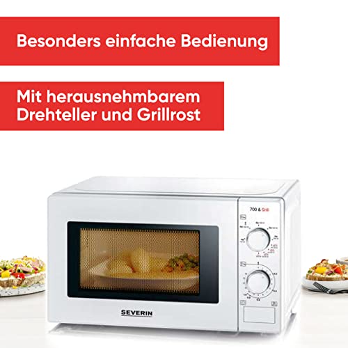 Severin 2-In-1 Microwave With Grill Function - 700W Power
