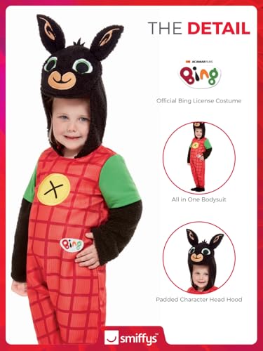 Smiffys Bing Deluxe Costume For Kids - Fun Red Character Outfit