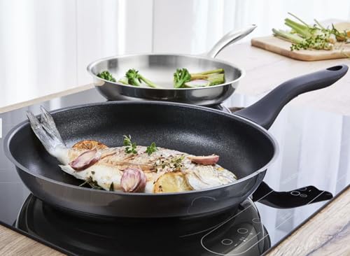 Yeig Ernesto Stainless Steel Frying Pan 24 Cm Induction Compatible - Low-Fat Cooking