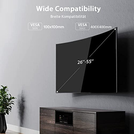 Perlegear Tv Wall Bracket For 26-55 Inch Tvs - Ultra Slim With Tilt Feature