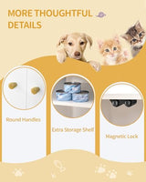 Hzuaneri Cat Litter Box Enclosure - Stylish Hidden Furniture With Scratching Mat