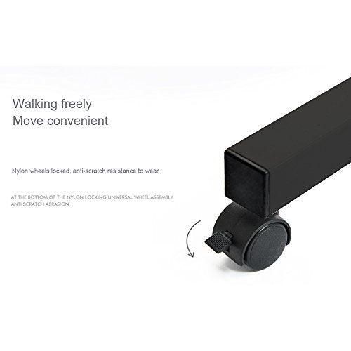 Dlandhome Laptop Stand - Adjustable Height With Movable Wheels For Comfort