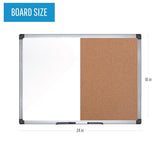 Mastervision Maya Combination Board - Dry Erase & Cork - Durable & Versatile