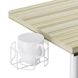 Soges Height Adjustable Rolling Desk With Cup Holder & Headphone Hook