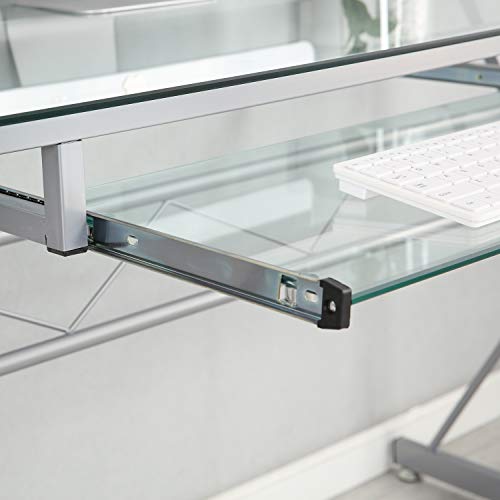 Dlandhome Computer Desk With Keyboard Tray - Perfect For Small Spaces