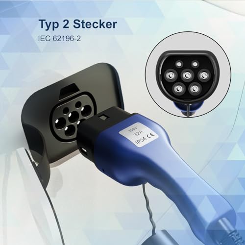 Evfuel Type 2 Portable Ev Charging Cable - 32A Adjustable Current