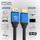 Betron Hdmi Cable 6.5Ft - 4K 60Hz, Compatible With Ps5, Xbox, And More