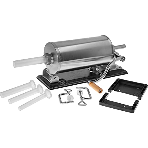 Browin® Stainless Steel Manual Sausage Stopper | 5Kg Horizontal Maker | Perfect For Homemade Sausages