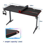 Sogesfurniture Gaming Desk Ergonomic Pc Gaming Desk With Large Mouse Pad