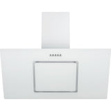 Respekta 90 cm Headless Hood with white glass screen and metal housing