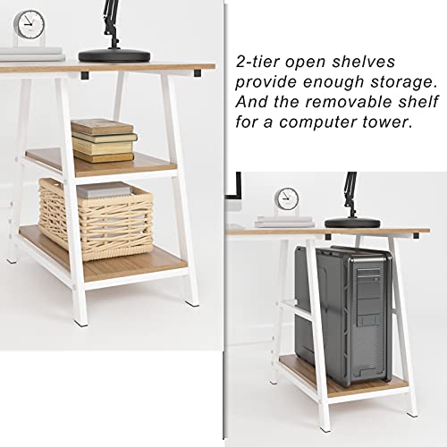 Sogesfurniture Computer Desk - Stylish Workstation With Ample Storage