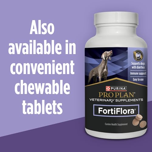 Pro Plan Veterinary Diets Purina Fortiflora Probiotic Supplement For Dogs - Supports Intestinal Health