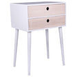 House Nordic Rimini white bedside table with 2 drawers, elegant design