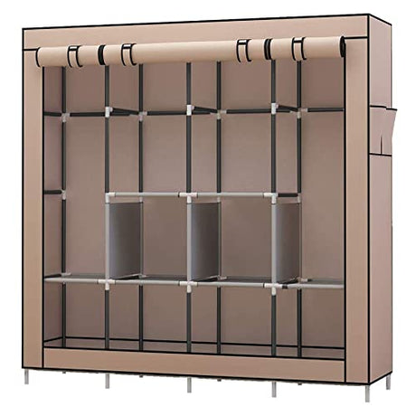 Udear Canvas Portable Large Wardrobe - Sturdy & Spacious Storage