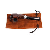 Doxungo Ebony Smoking Pipe - Classic Detachable Tobacco Pipe With Mahogany Frame