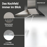 Respekta Stainless Steel Wall-Mount Hood - 60Cm With Led Lighting
