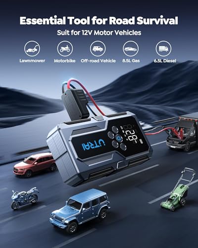 Utrai Portable Car Jump Starter With Air Compressor - 4000A Peak Power