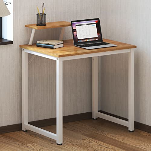 Soges 31.5 Inch Minimalist White Computer Desk - Multifunctional Design For Home & Office