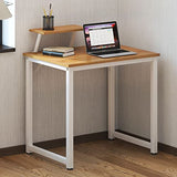 Soges 31.5 Inch Minimalist White Computer Desk - Multifunctional Design For Home & Office